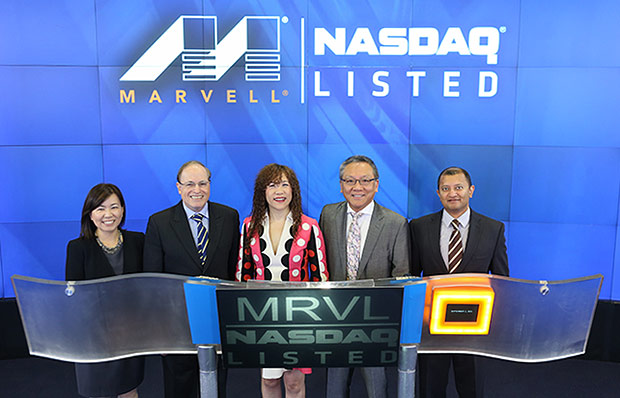 Marvell Executive Team Rings NASDAQ Bell