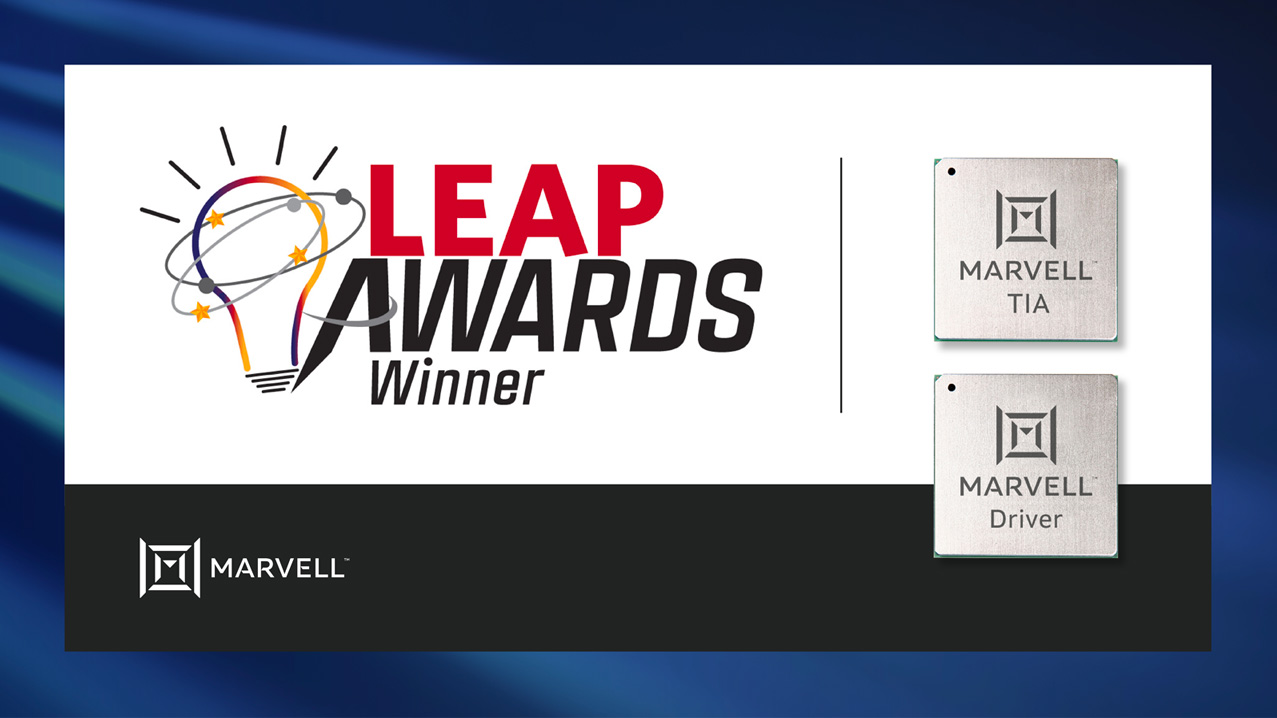 Marvell Wins LEAP Award for 1.6T LPO Optical Chipset
