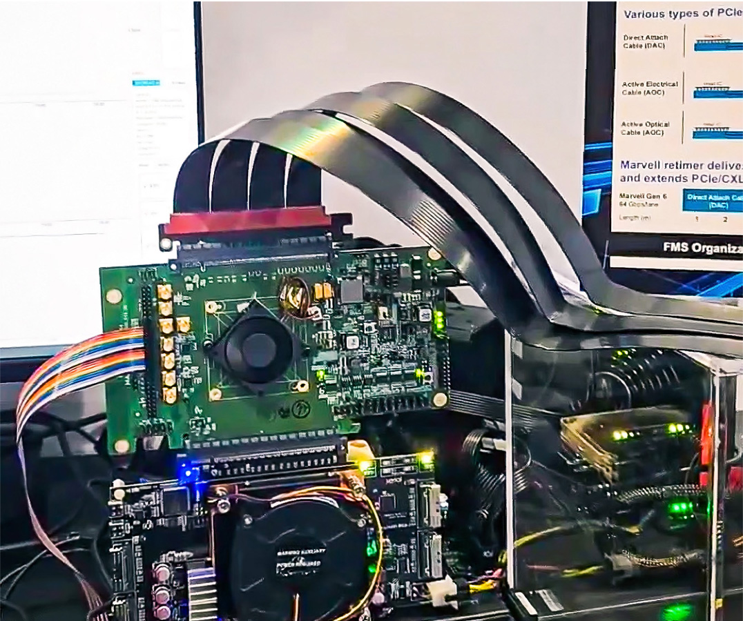 The Marvell-Micron PCIe 6.0 demo 